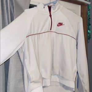 White velvet Nike quarter zip